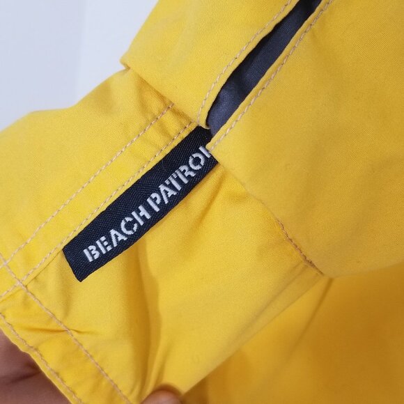 Vintage Ungava Beach Patrol Yellow Cotton Blend Swim Trunks Retro Shorts Small - Picture 5 of 12